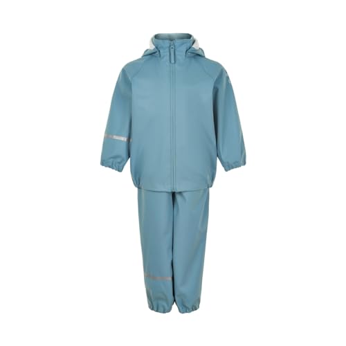 Celavi Unisex-Child Basic Rainwear Set-Recycle PU Rain Jacket, Smoke Blue, 120 von Celavi
