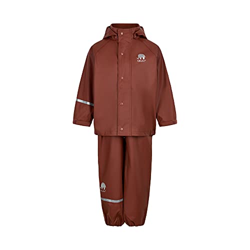 CELAVI Unisex Kinder Basic Rainwear Set-solid PU Regenjacke, Tortoise Shell, 120 von Celavi