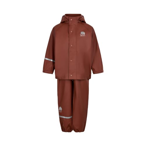 CeLaVi Unisex Kinder Basic Rainwear Set-solid PU Regenjacke, Tortoise Shell, 120 von Celavi