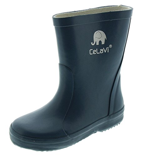 CELAVI Unisex Kinder Basic Wellies Solid regenboot, Blue von Celavi