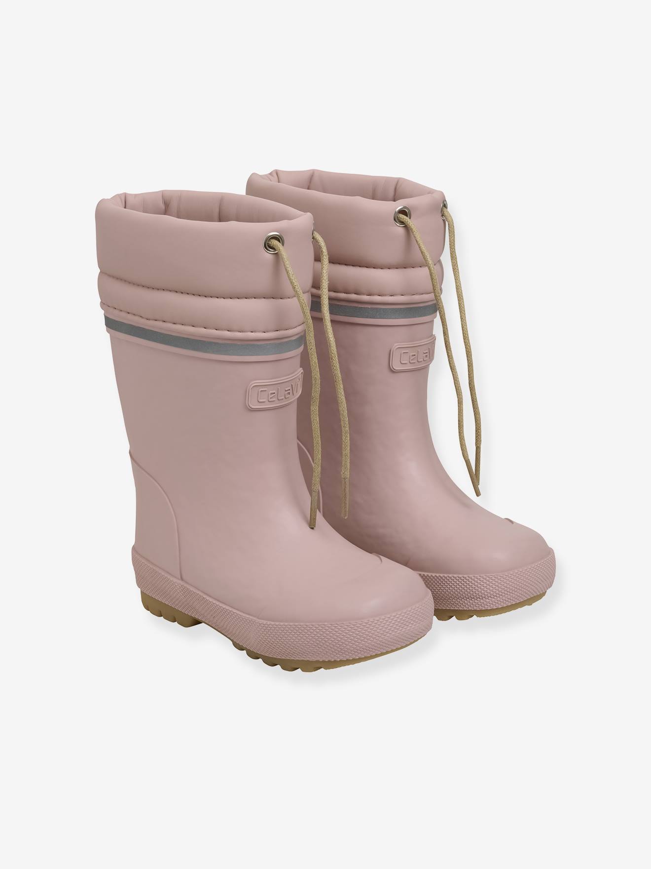 Thermo-Gummistiefel mit Wolle Kinder CeLaVi Materialmix pudrig von Celavi