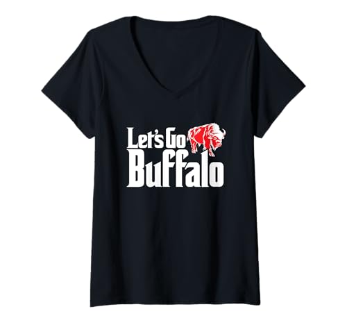Damen Let's GO Buffalo Pride, Heimatstadt der Familie, Retro, 716 NY BFLO T-Shirt mit V-Ausschnitt Damen Let's GO Buffalo Pride, Heimatstadt der Familie, Retro, 716 NY BFLO T-Shirt mit V-Ausschnitt von Celebrate Buffalo