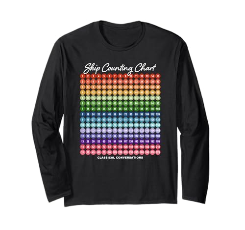 Klassische Konversationen CC Mathe Skip Counting Mama oder Student Langarmshirt von Celebrate CC