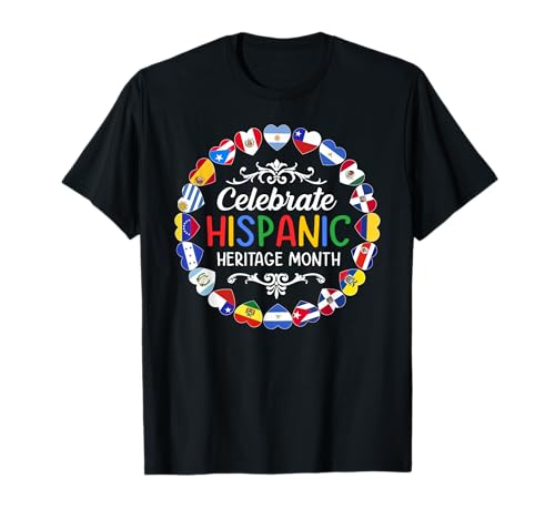 Celebrate Hispanic Heritage Month Lateinische Länder Damen T-Shirt Celebrate Hispanic Heritage Month Lateinische Länder Damen T-Shirt von Celebrate Hispanic Heritage Month Latin Countries