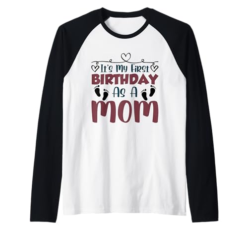 Es ist Mein erster Geburtstag als Mama Mama Party Mutter Mama Raglan Es ist Mein erster Geburtstag als Mama Mama Party Mutter Mama Raglan von Celebrate Mama Her Cute First Birthday Women