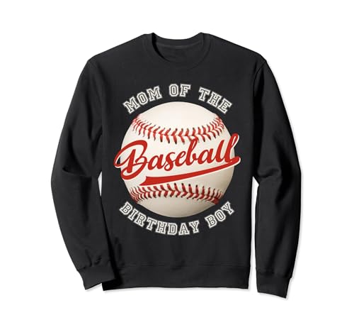 Baseball Geburtstag Mama Grafik Familie Passende Party Wear Sweatshirt von Celebrate With Style Baseball Birthday Designs