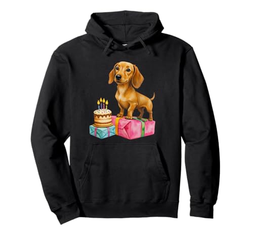 Happy Birthday Dackel Welpe Hund Papa Mama Bester Freund Pullover Hoodie von Celebrate the dachshund dog