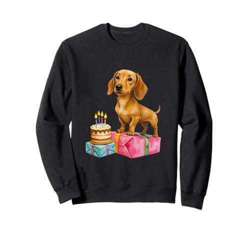 Happy Birthday Dackel Welpe Hund Papa Mama Bester Freund Sweatshirt Happy Birthday Dackel Welpe Hund Papa Mama Bester Freund Sweatshirt von Celebrate the dachshund dog