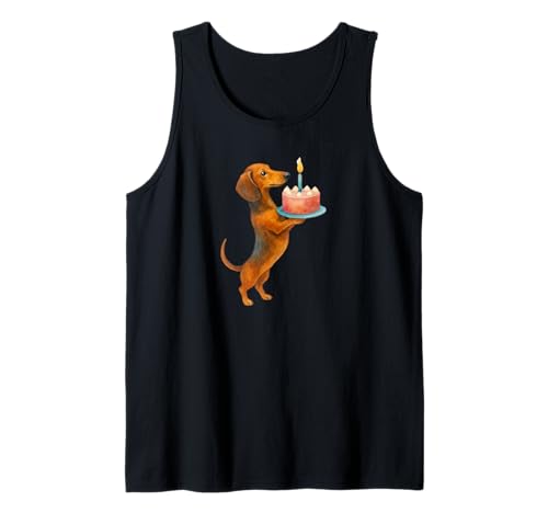 Happy Birthday Kuchen Dackel Welpe Wiener Hund Papa Mama Kinder Tank Top Happy Birthday Kuchen Dackel Welpe Wiener Hund Papa Mama Kinder Tank Top von Celebrate the dachshund dog