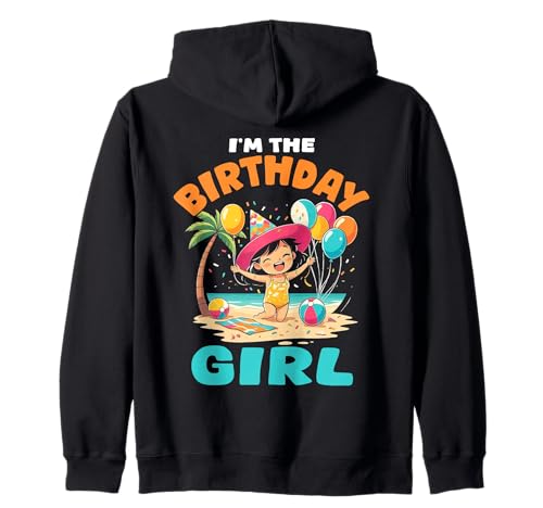 Ich Bin Das Geburtstagsmädchen Strand Thema Kinder Kapuzenjacke Ich Bin Das Geburtstagsmädchen Strand Thema Kinder Kapuzenjacke von Celebration Beach Party Fun