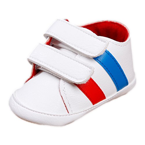 Celebration Babyschuhe Sportschuhe sportliche Krabbelschuhe weiß Streifen mit Klettverschluss Modell 5713 (20=13 cm) von Celebration
