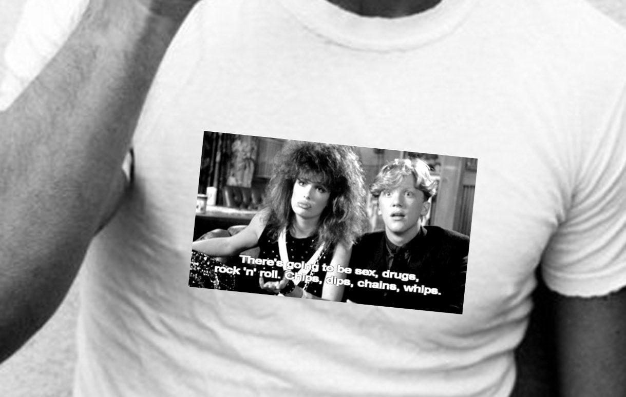 Schräges Wissenschafts-T-Shirt 80Er Jahre Film-Shirt Für Fan Von Der Schrägen Wissenschaft Chains Whips Schräges Wissenschafts-T-Shirt 80Er Jahre Film-Shirt Für Fan Von Der Schrägen Wissenschaft Chains Whips von CelebriTeeInc