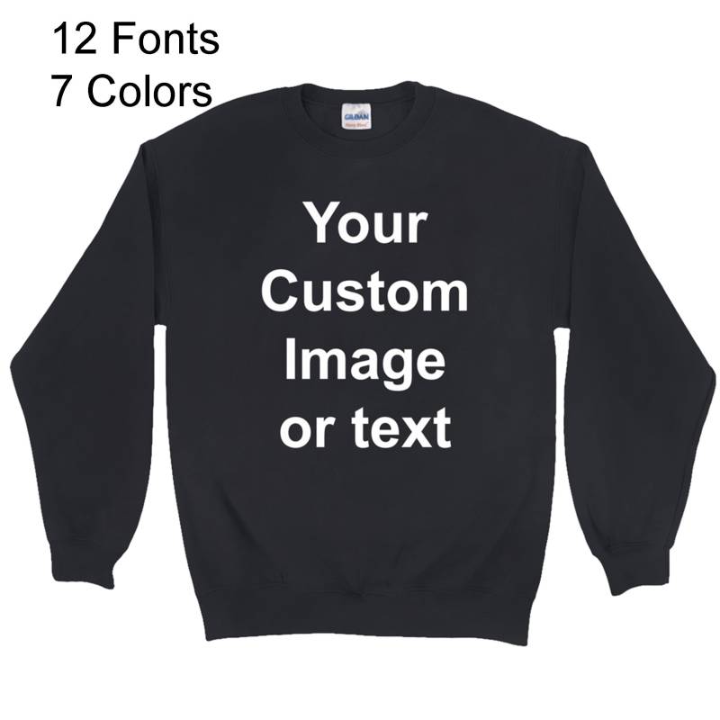 Personalisiertes Sweatshirt Benutzerdefinierter Text Langarm Personalisiertes Bild Foto Geschenk Personalisierte Geschenke Unikat Winter von CeleskyDesigns