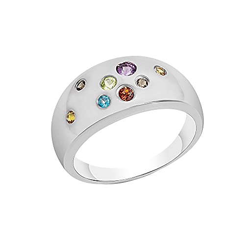 Celesta Silber Damen Ring 925/- Sterling Silber Glänzend Amethyst, Blautopas, Citrin, Granat, Rauchquarz Silbergrau 360271857R-1 Celesta Silber Damen Ring 925/- Sterling Silber Glänzend Amethyst, Blautopas, Citrin, Granat, Rauchquarz Silbergrau 360271857R-1 von Celesta
