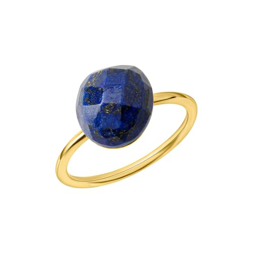 Celesta Silber Damen Ring 925 Silber vergoldet Lapislazuli 925/- Sterling Silber Glänzend Lapislazuli gelb 300270122V von Celesta