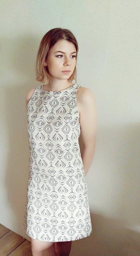 A-Linie Retro 60Er Jahre Mod Style Brokatkleid Mit Seidigem Futter. Audrey Hepburn Inspiriert. Neu, Nach Maß Angefertigt von CelesteLilou