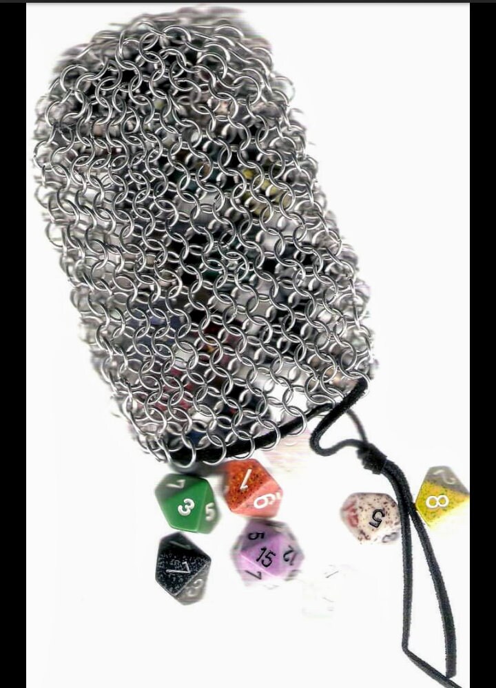 Chainmaille Mittlere Würfelbeutel von CelestialChainmail