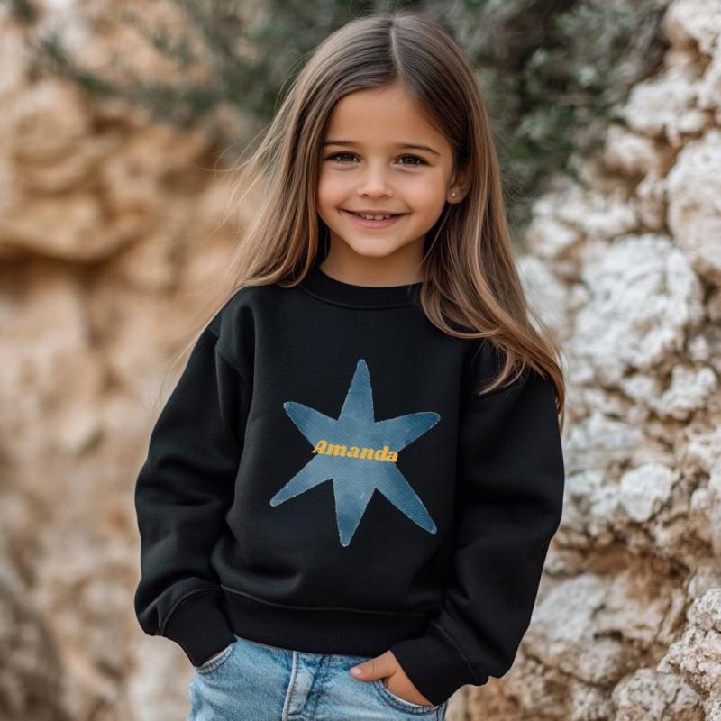 Personalized Kids Christmas Star Sweatshirt, Celestial Kid von Celestialpresent