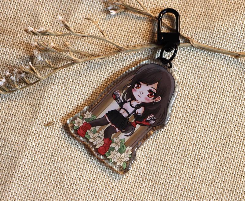 Süße Fantasy Reihe Seven Remake Tifa Schlüsselanhänger von CeliOwO