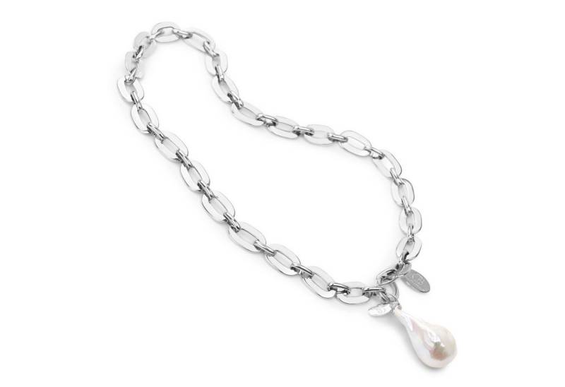 Celia von Barchewitz Gliederkette "RAJA", Damen Perlen-Halskette kurz, Länge ca. 70 cm, Anhänger abnehmbar oder austauschbar von Celia von Barchewitz