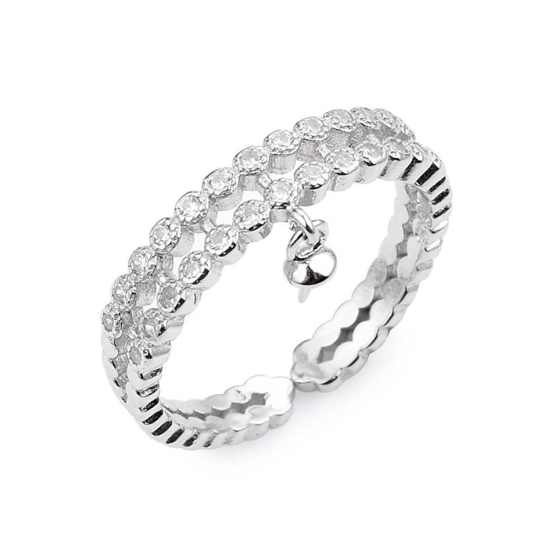 Zweilagige 925 Silber Zirkon Perlen Ringstücke Cd9Rm156 Zweilagige 925 Silber Zirkon Perlen Ringstücke Cd9Rm156 von CeliaDesign