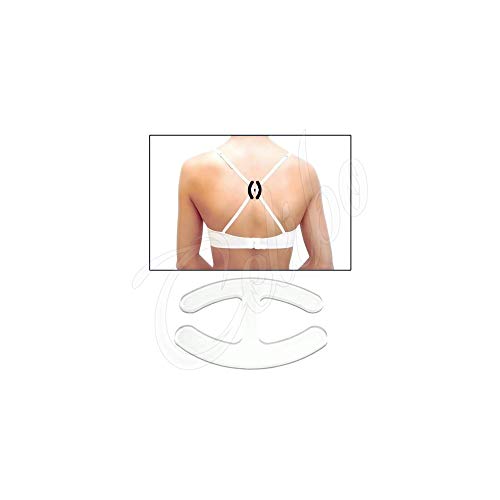 9× Magic Bra „H“-Clip transparent, der BH-Träger-Halter für einen Träger-Anti-Rutsch- & Push-Up-Effekt im X-Holder-Style von Celibo