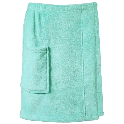 CelinaTex Happyfun Kilt kurz L/XL 56 x 163 cm Mint Mikro-Flanell Saunakilt Mikrofaser Saunasarong von CelinaTex