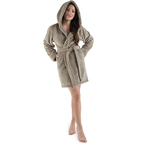 CelinaTex XS-XXXL Bademantel Kapuze Uni kurz seitliche Eingrifftaschen Damen Sherpa Kuschelfleece Morgenmantel, Sauna, Spa, Pool, Bad, flauschig und komfortabel - OEKO-TEX Korfu CelinaTex XS-XXXL Bademantel Kapuze Uni kurz seitliche Eingrifftaschen Damen Sherpa Kuschelfleece Morgenmantel, Sauna, Spa, Pool, Bad, flauschig und komfortabel - OEKO-TEX Korfu von CelinaTex