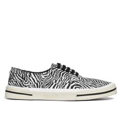 Celine Herren-sneaker Aus Canvas Mit Zebra-muster In Schwarz von Celine