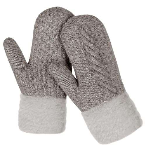 Celiodd 1 Paar Fäustlinge Damen Handschuhe & Fäustlinge für Damen Fäustlinge Damen Sehr Warm Warme Winterhandschuhe für Damen Strickhandschuhe Winddicht Handwärmer Unisex Outdoorhandschuhe von Celiodd