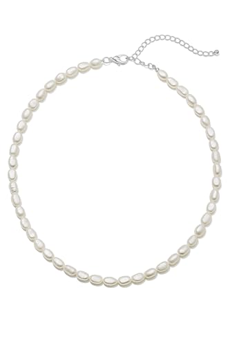 Celix LUMINØ Perlenkette für Herren aus künstlichen Barockperlen mit verstellbarer Länge ideal für individuelle Styles und als Geschenk von Celix