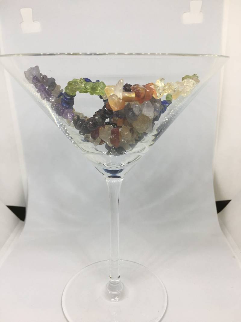 Vintage Boho Multi-Edelstein-Halskette Amethyst, Peridot, Quarz von CelliniTreasures