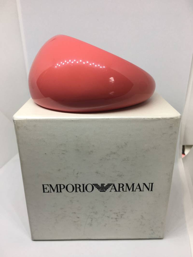 Vintage Emporio Armani Rosa Kunststoff Armreif von CelliniTreasures