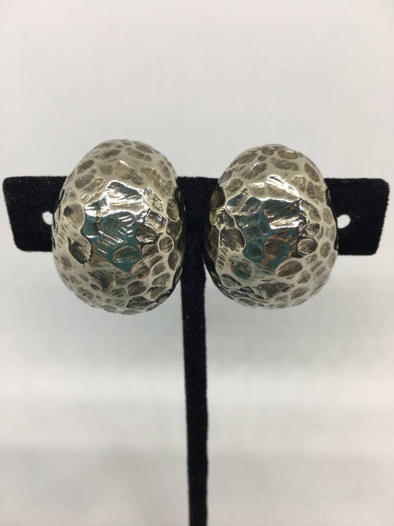 Vintage Norma Jean Silber Ohrclips 80Er Jahre Mode von CelliniTreasures