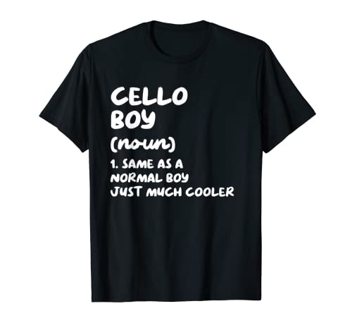 Cello Boy Definition Lustiger Musiker T-Shirt von Cello Boy Funny Musician Typography Gifts