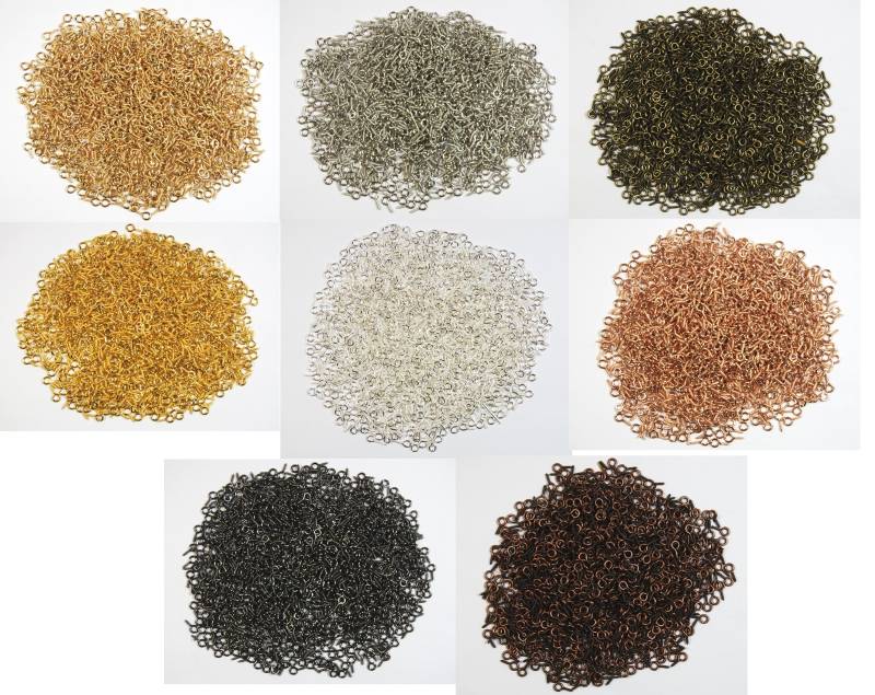 13mm X 6, 5M + 4mm Loch Mini Öse Pins Winzige Haken Schmuck - Wahl Der Farben Schraube Für Halb Gebohrte Perlen/Bail Pegs von CelloexpressBags