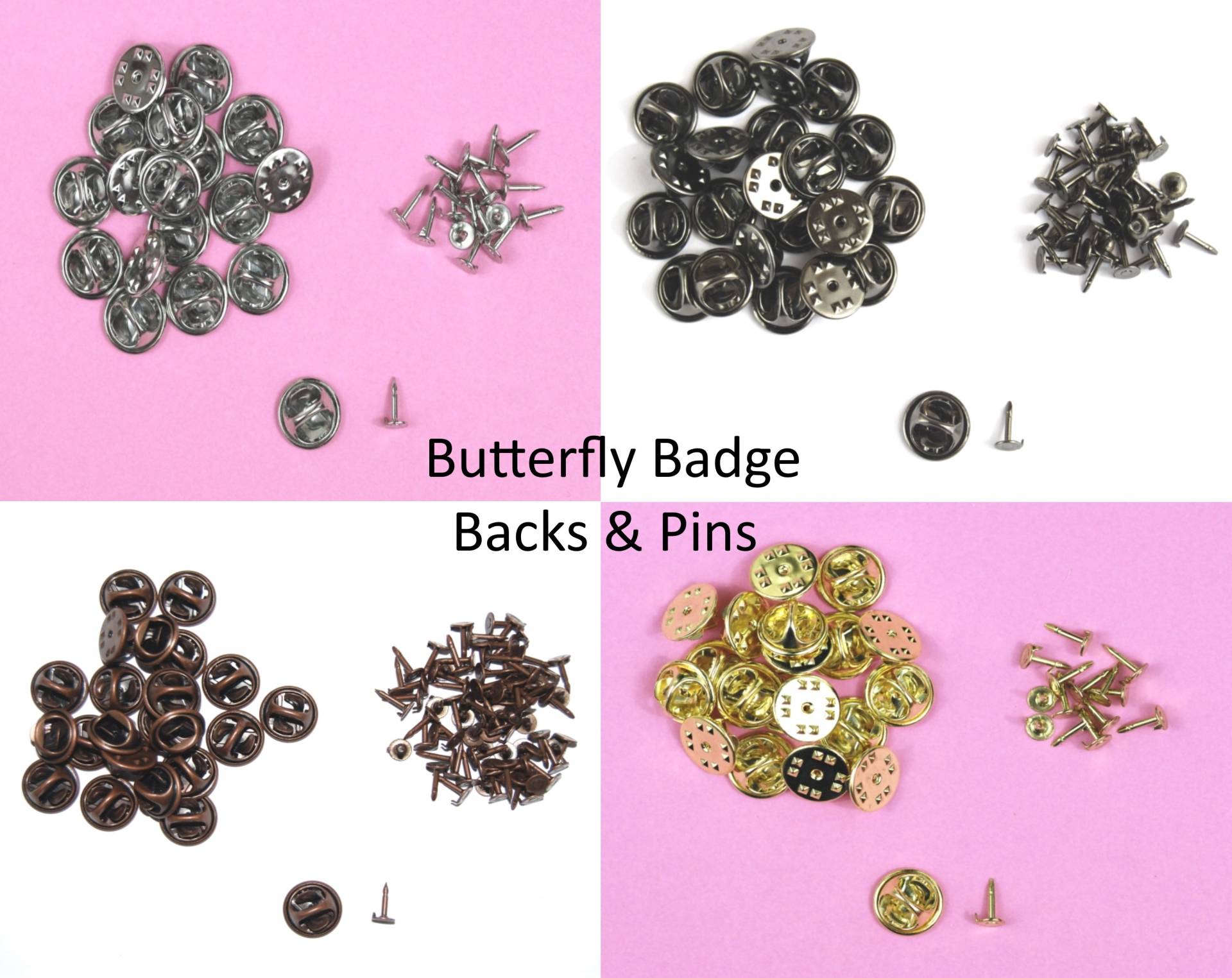 Abzeichen Revers Butterfly Backs Mit Pins -Auswahl Der Farben - Für Die Schmuckherstellung von CelloexpressBags