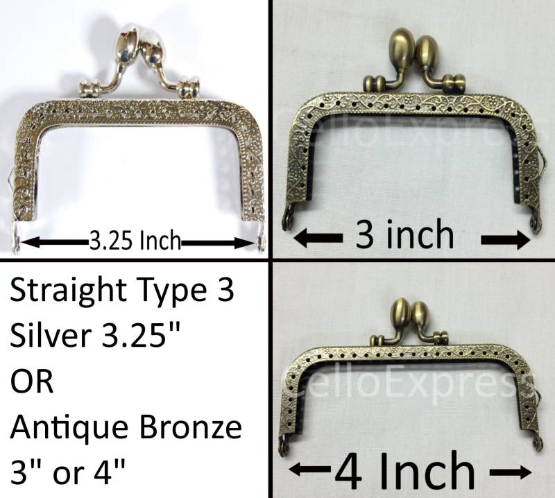 Gerader Typ 3 Geldbörsenverschlüsse - Antike Bronze 10 cm Taschenzubehör Und Taschenherstellung von CelloexpressBags