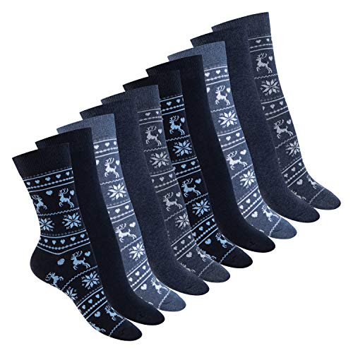 Celodoro Damen Süße Eco Socken (10 Paar), Motiv Socken aus regenerativer Baumwolle - Blue Spectrum 35-38 von Celodoro