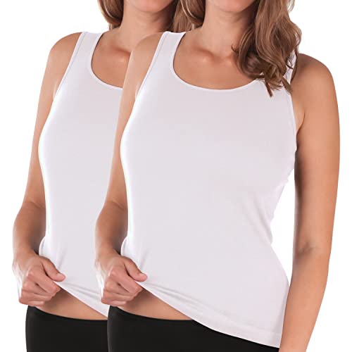 Celodoro Damen Trägertop (2 Stück) Feinripp Unterhemd - Weiss 32-34 Celodoro Damen Trägertop (2 Stück) Feinripp Unterhemd - Weiss 32-34 von Celodoro