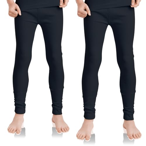 Celodoro 2er Pack Lange Kinder Thermo Unterhose - Schwarz 158-164 von Celodoro