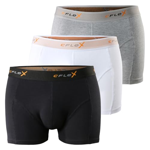 Celodoro 3er Pack CFLEX Herren Retropants - Mix (1x Schwarz, 1x Weiss, 1x Sportgrau) M von Celodoro