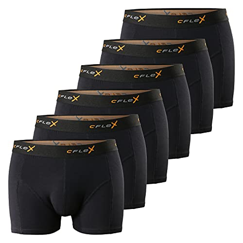 Celodoro 6er Pack CFLEX Herren Retropants aus Baumwoll Stretch - Schwarz L von Celodoro