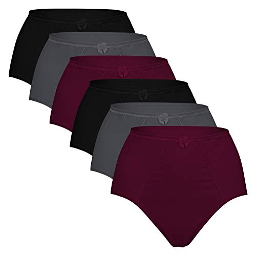 Celodoro Damen Taillenslip (6er Pack) Baumwoll-Slip Verschiedene Designs - Dark Mix 44-46 von Celodoro