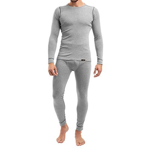 Celodoro CFLEX Herren Ski- & Thermowäsche Set - warme Unterwäsche Langarm POLARDRY - Hellgrau M von Celodoro