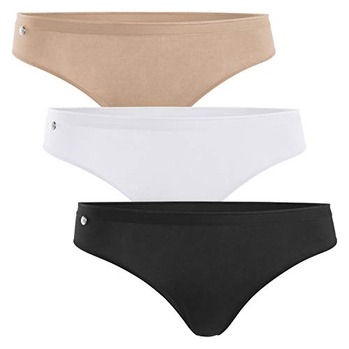Celodoro Damen Basic String Tanga (3er Pack) Mini-Slip - Classic Mix M von Celodoro