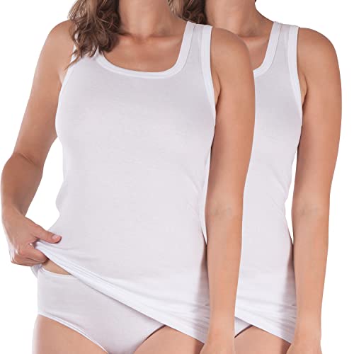 Celodoro Damen Longshirt (2 Stück), Feinripp Unterhemd - Weiss 32-34 von Celodoro