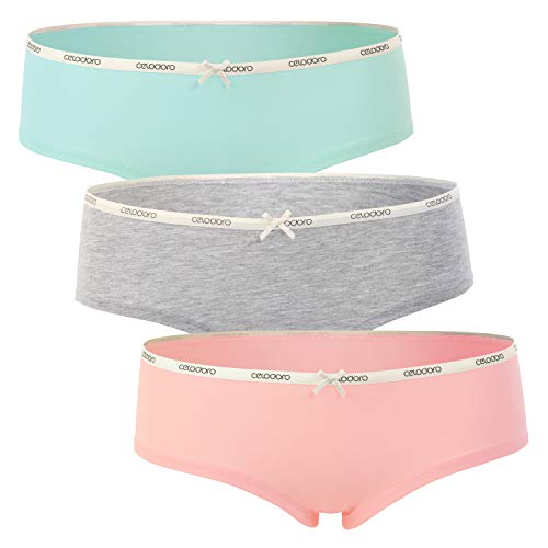 Celodoro Damen Panties Lady (3er Pack), Hipster Panty mit dezentem Webgummi - Pastell Mix L von Celodoro