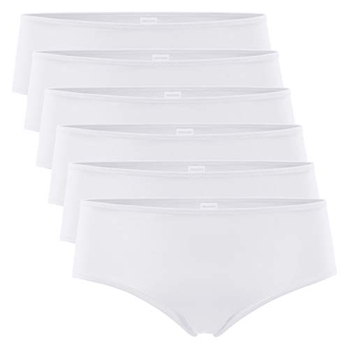 Celodoro Damen Panty Hipster (6er Pack), Unterhose aus Quick Dry-Fasern - Weiß M von Celodoro