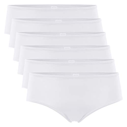 Celodoro Damen Panty Hipster (6er Pack), Unterhose aus Quick Dry-Fasern - Weiß XL von Celodoro